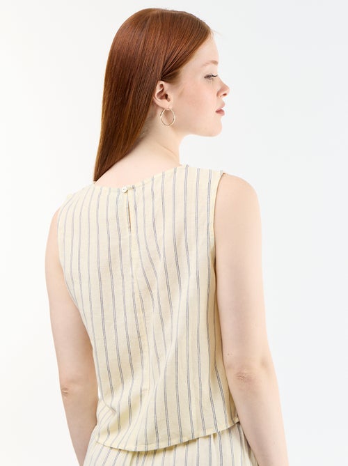 Mouwloze top met ronde hals - Kiabi