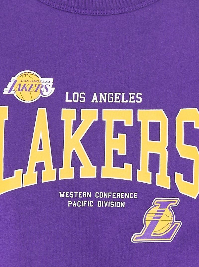 Mouwloze top met ronde hals 'NBA' PAARS - Kiabi