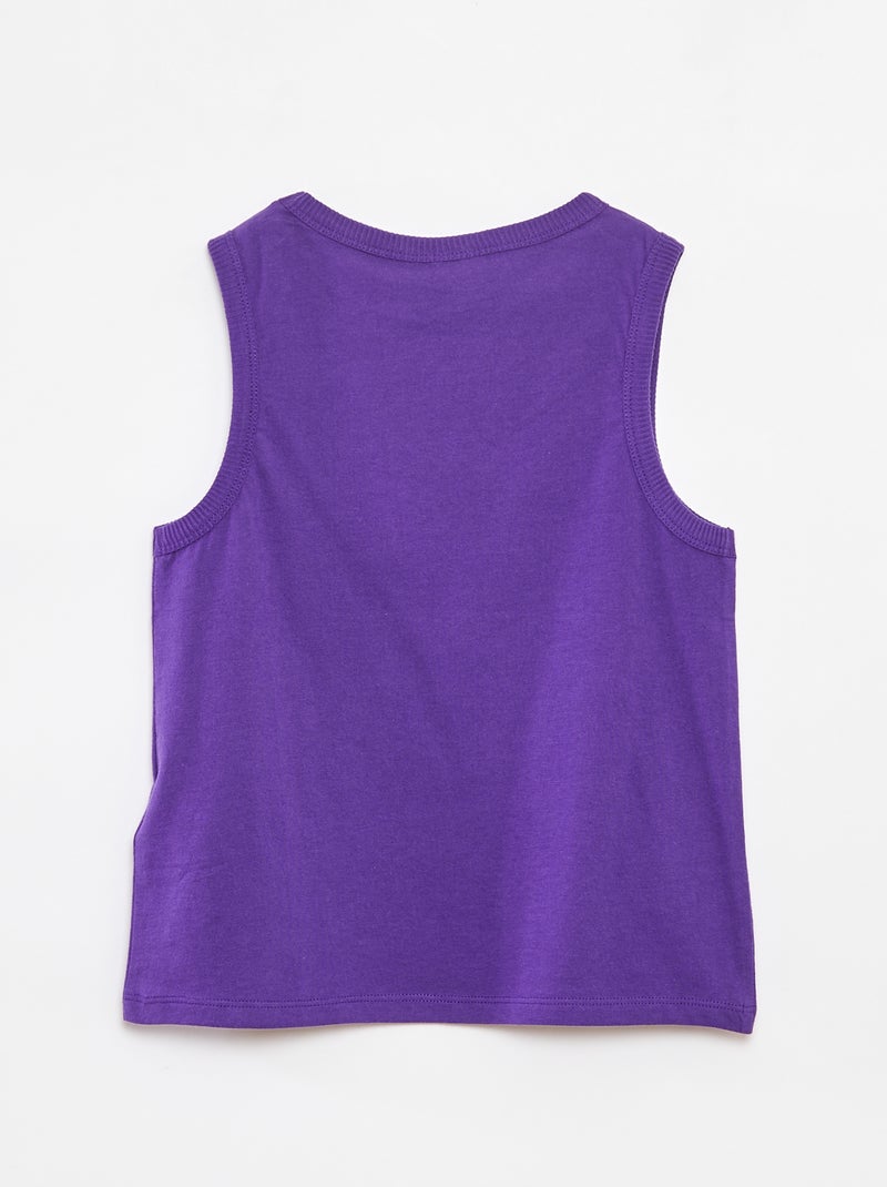 Mouwloze top met ronde hals 'NBA' PAARS - Kiabi