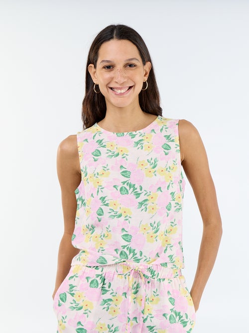 Mouwloze top met ronde hals - Kiabi