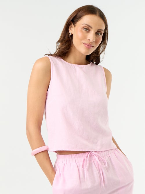 Mouwloze top met ronde hals - Kiabi Mouwloze top met ronde hals - Kiabi