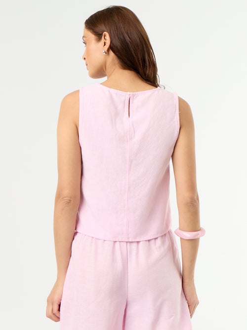 Mouwloze top met ronde hals - Kiabi Mouwloze top met ronde hals - Kiabi