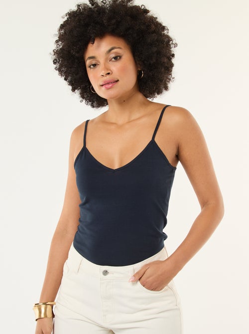 Mouwloze top met smalle bandjes - Kiabi