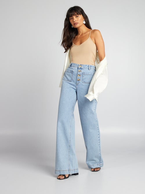 Mouwloze top met smalle bandjes - Kiabi