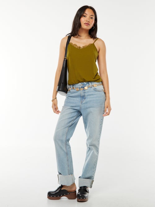 Mouwloze top met smalle bandjes - Kiabi