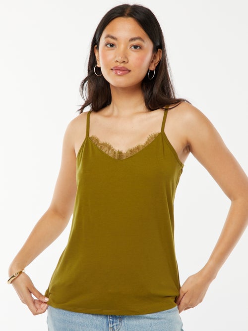 Mouwloze top met smalle bandjes - Kiabi