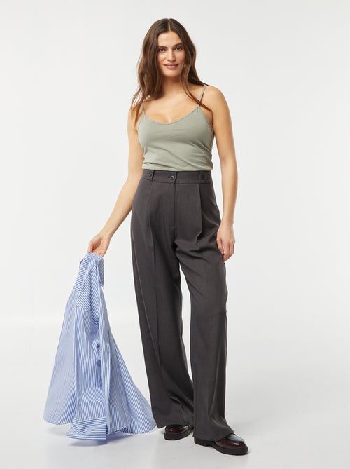 Mouwloze top met smalle bandjes - Kiabi