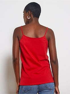 Damesmode maat 34-48 - Mouwloze top met smalle bandjes - Kiabi