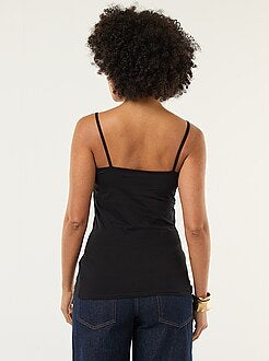 Damesmode maat 34-48 - Mouwloze top met smalle bandjes - Kiabi