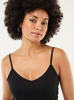 Damesmode maat 34-48 - Mouwloze top met smalle bandjes - Kiabi