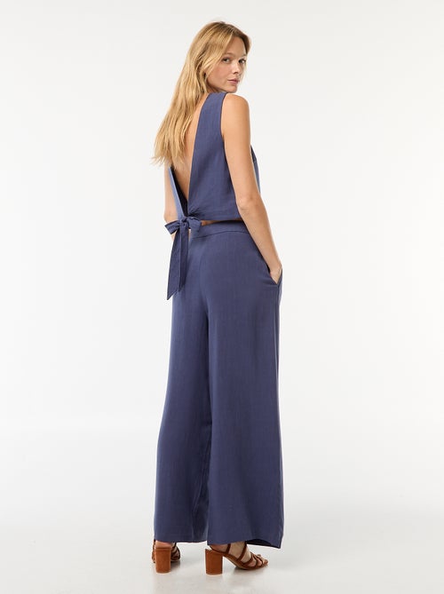 Mouwloze top met strikdetail op de rug - Kiabi