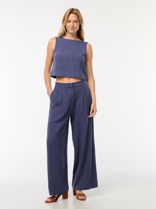 Mouwloze top met strikdetail op de rug - Kiabi