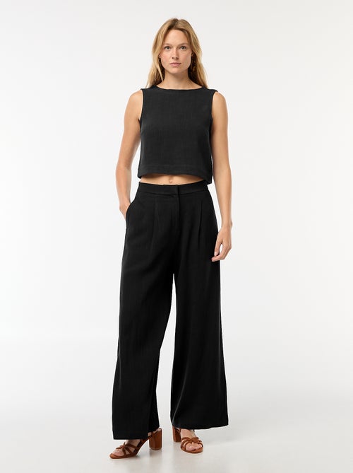 Mouwloze top met strikdetail op de rug - Kiabi