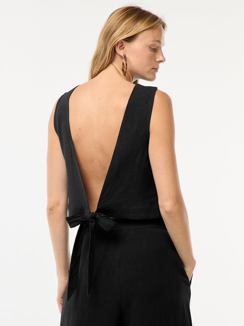 Mouwloze top met strikdetail op de rug - Kiabi