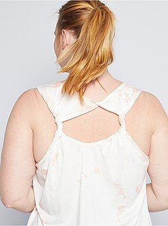 Mouwloze top met 'tie and dye'-print - Kiabi