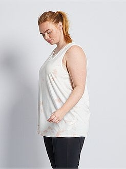 Mouwloze top met 'tie and dye'-print - Kiabi