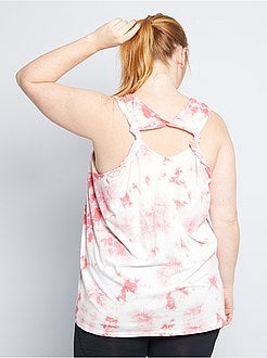 Mouwloze top met 'tie and dye'-print - Kiabi