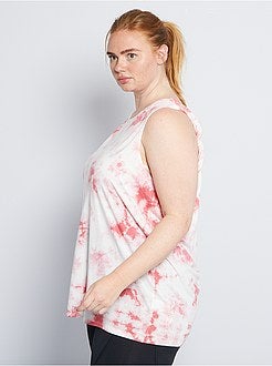 Mouwloze top met 'tie and dye'-print - Kiabi