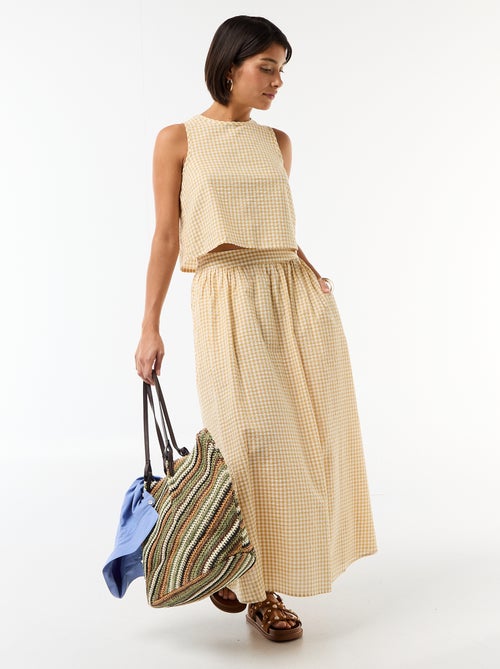 Mouwloze top met Vichyruit - Kiabi