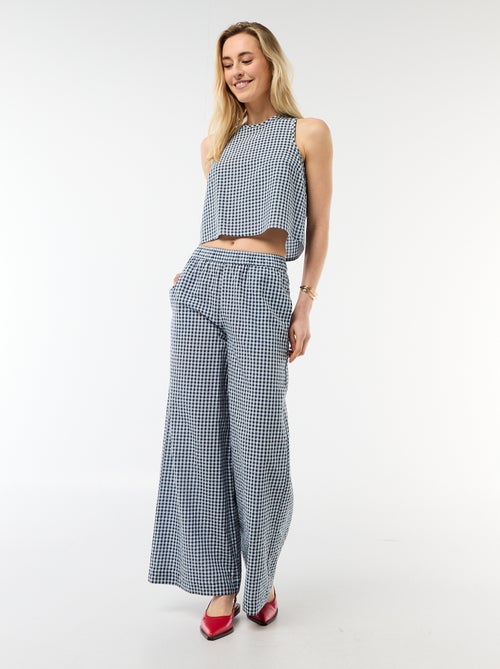 Mouwloze top met Vichyruit - Kiabi