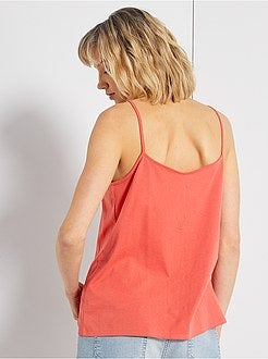 Damesmode maat 34-48 - Mouwloze top met volants - Kiabi