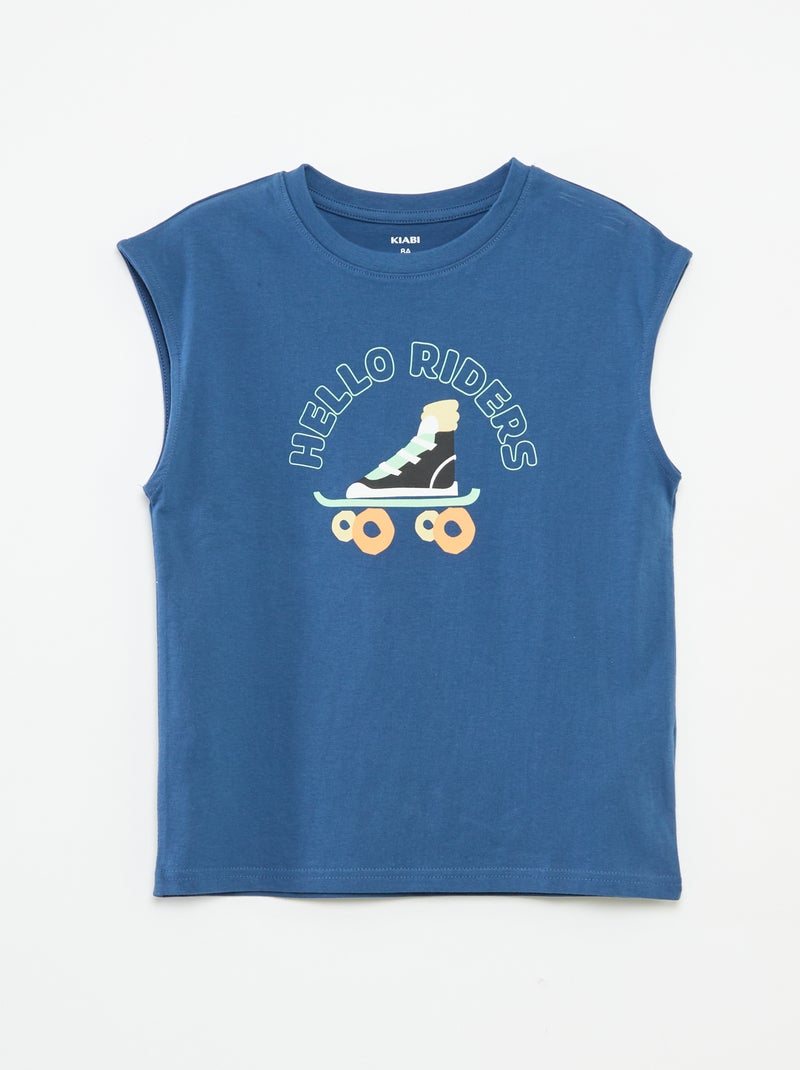 Mouwloze top + short - 2-delig BLAUW - Kiabi