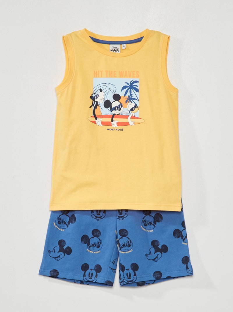Mouwloze top + short 'Mickey' - 2-delig ORANJE - Kiabi