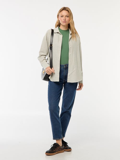 Mouwloze top van ribstof met Amerikaanse armsgaten - Kiabi