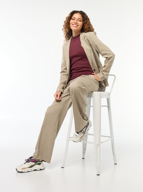 Mouwloze top van ribstof met Amerikaanse armsgaten - Kiabi