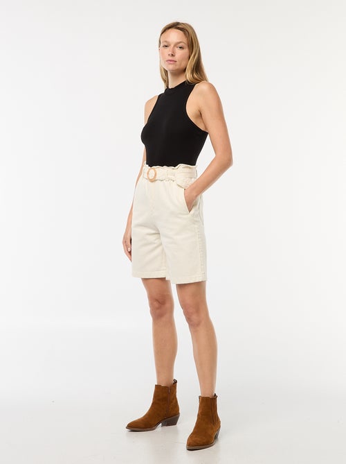 Mouwloze top van ribstof met Amerikaanse armsgaten - Kiabi