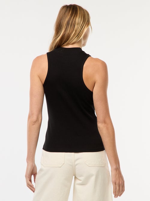 Mouwloze top van ribstof met Amerikaanse armsgaten - Kiabi