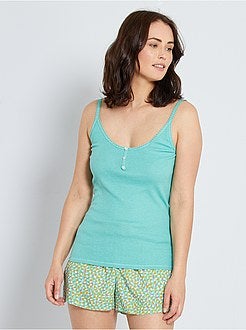 Mouwloze top van ribtricot - Kiabi