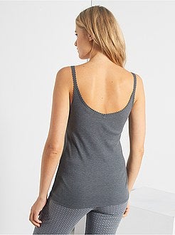 Lingerie maat S-XXL - Mouwloze top van ribtricot - Kiabi