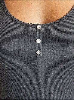 Lingerie maat S-XXL - Mouwloze top van ribtricot - Kiabi