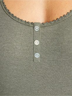 Lingerie maat S-XXL - Mouwloze top van ribtricot - Kiabi