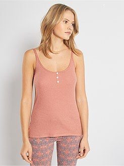 Lingerie maat S-XXL - Mouwloze top van ribtricot - Kiabi