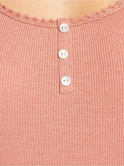 Lingerie maat S-XXL - Mouwloze top van ribtricot - Kiabi