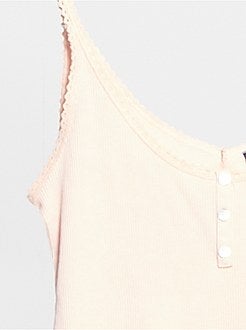 Lingerie maat S-XXL - Mouwloze top van ribtricot - Kiabi