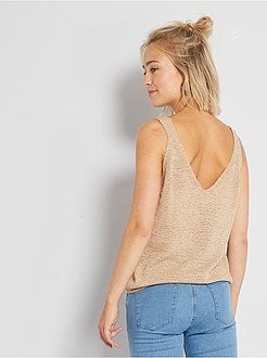 Mouwloze top van tricot - Kiabi