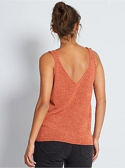 Mouwloze top van tricot - Kiabi
