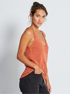 Mouwloze top van tricot - Kiabi