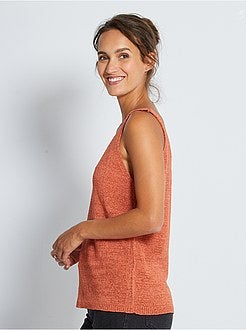 Mouwloze top van tricot - Kiabi