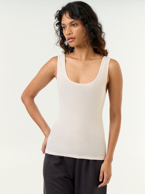 Mouwloze top van wolmix - Kiabi