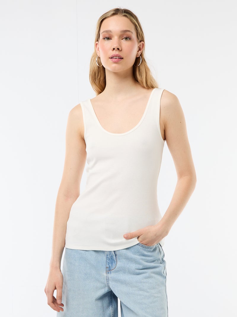 Mouwloze top WIT - Kiabi