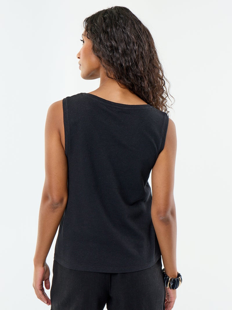 Mouwloze top Zwart - Kiabi