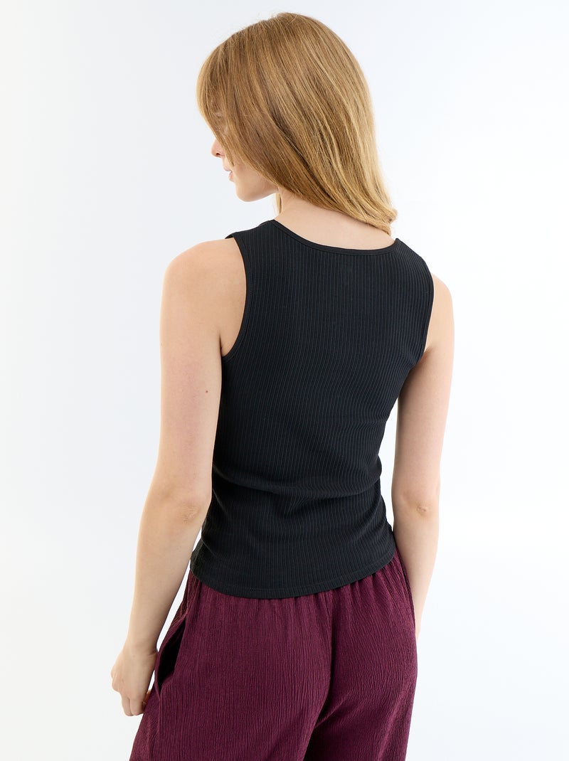 Mouwloze top Zwart - Kiabi
