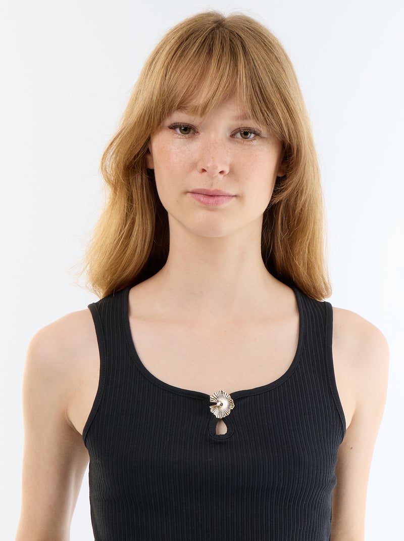 Mouwloze top Zwart - Kiabi