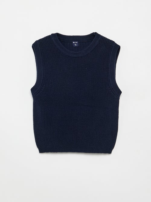Mouwloze tricot trui - Kiabi