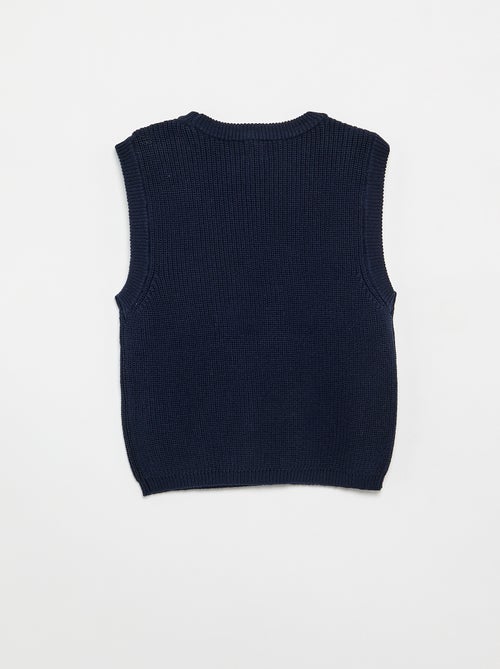 Mouwloze tricot trui - Kiabi