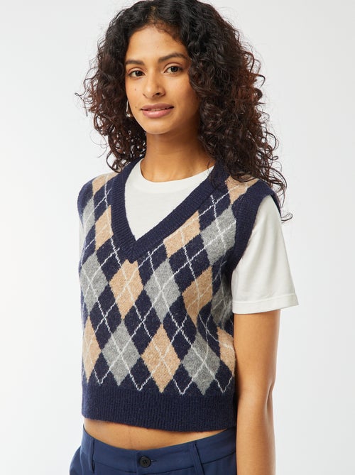 Mouwloze trui met T-shirt - 2-in-1 - Kiabi